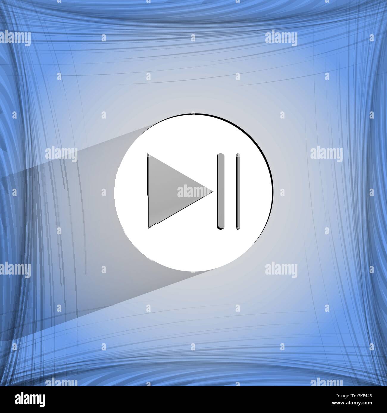 Play button web icon on a flat geometric abstract background Stock ...