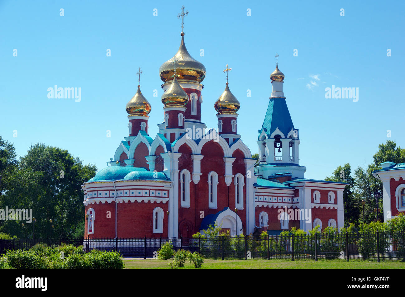 Temple of Elijah the Prophet Dzemgi, Komsomolsk-on-Amur Stock Photo
