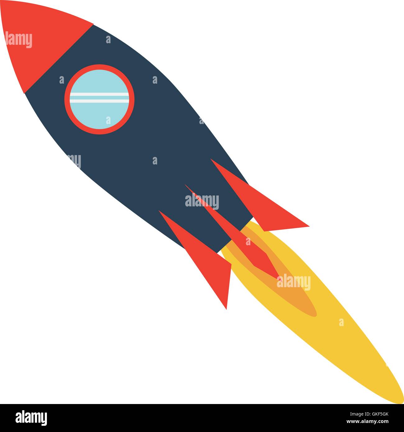 Vintage spaceship launch colorful Stock Vector Images - Alamy