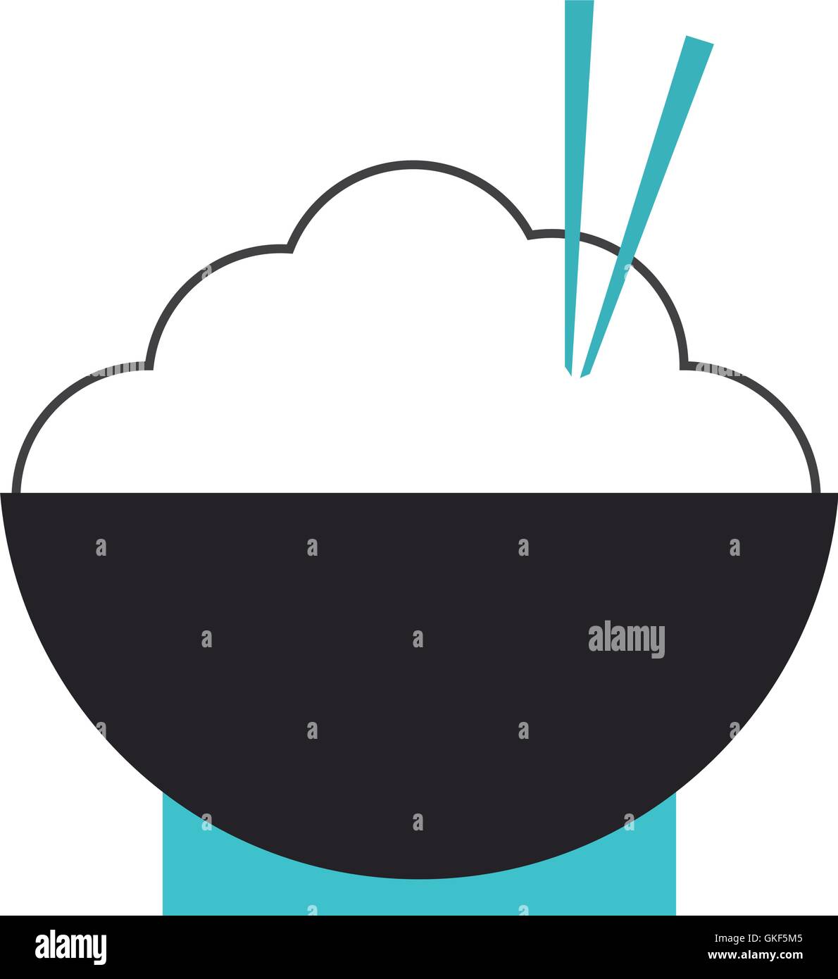 rice bowl with chopsticks icon Stock Vector Image & Art - Alamy