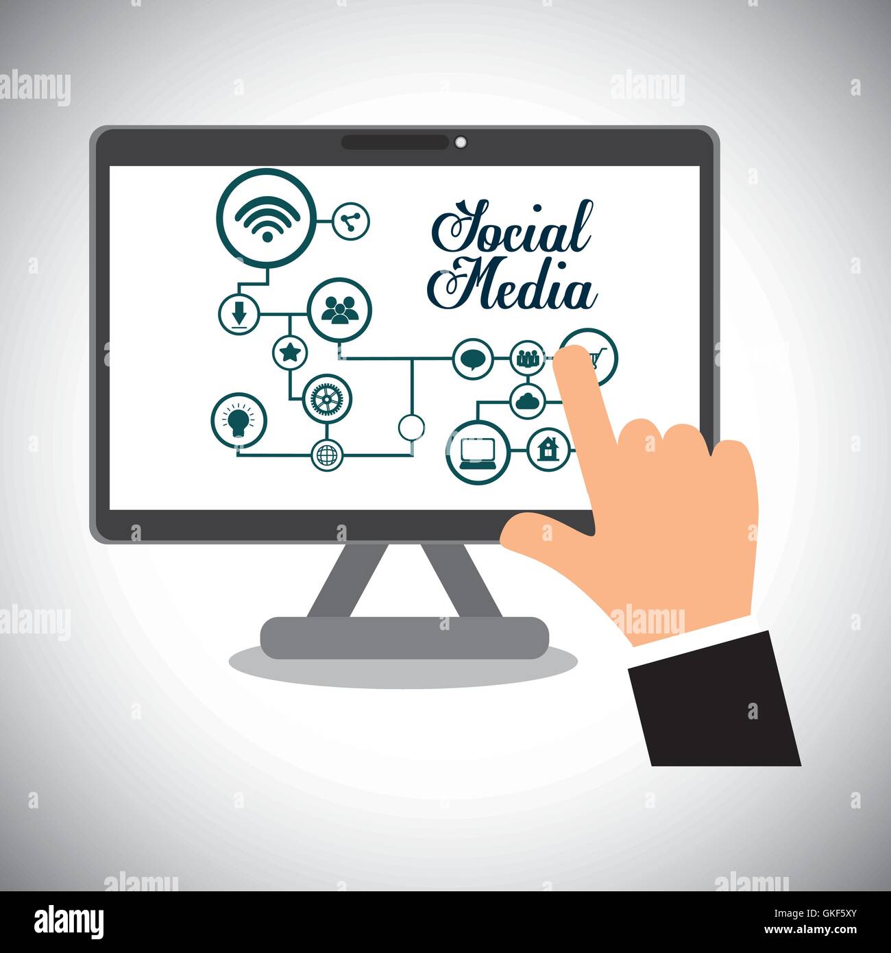 computer social media design Stock Vector Image & Art - Alamy