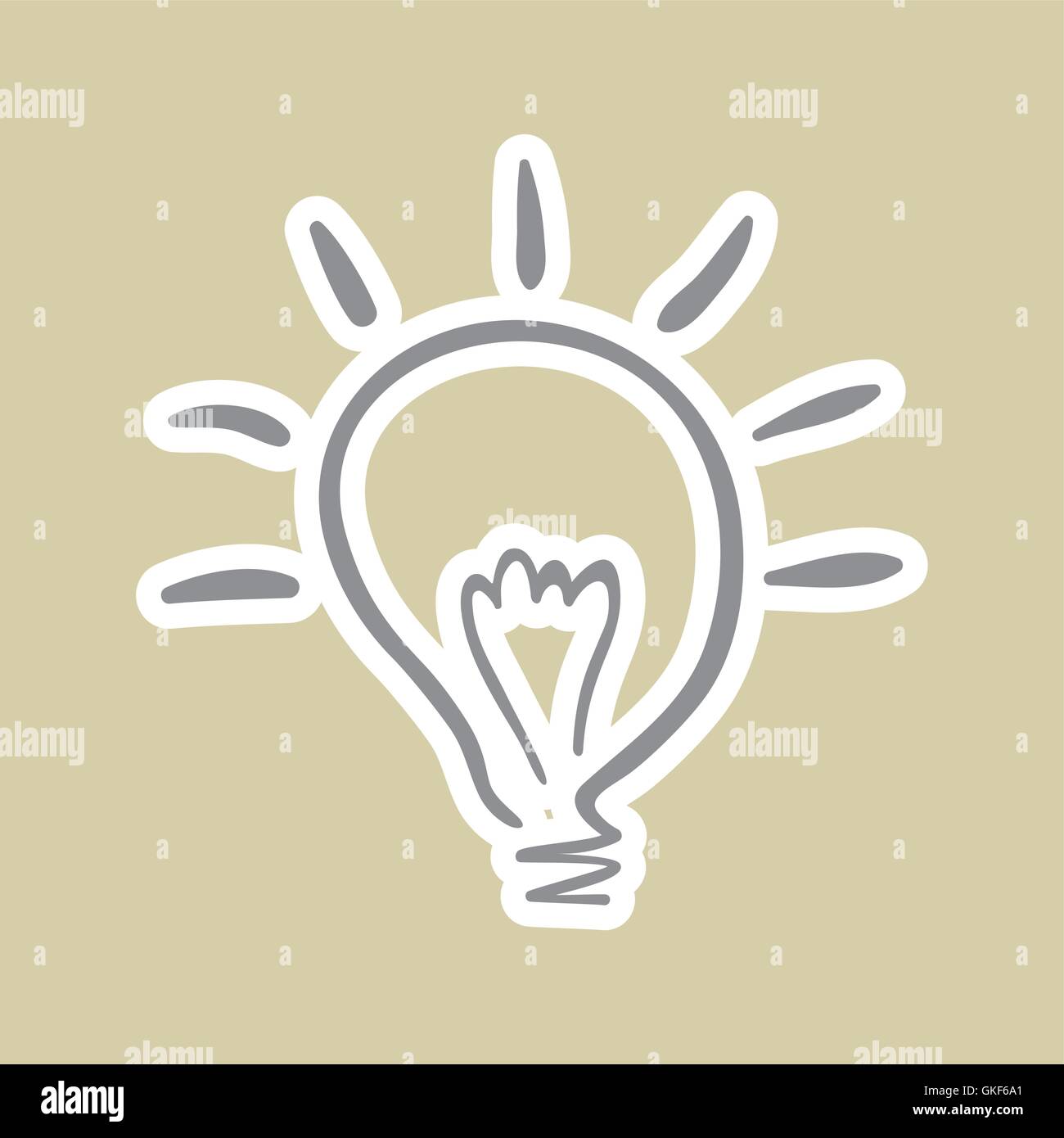Vector illustration of Think green , editable icon Stock Vector Image ...