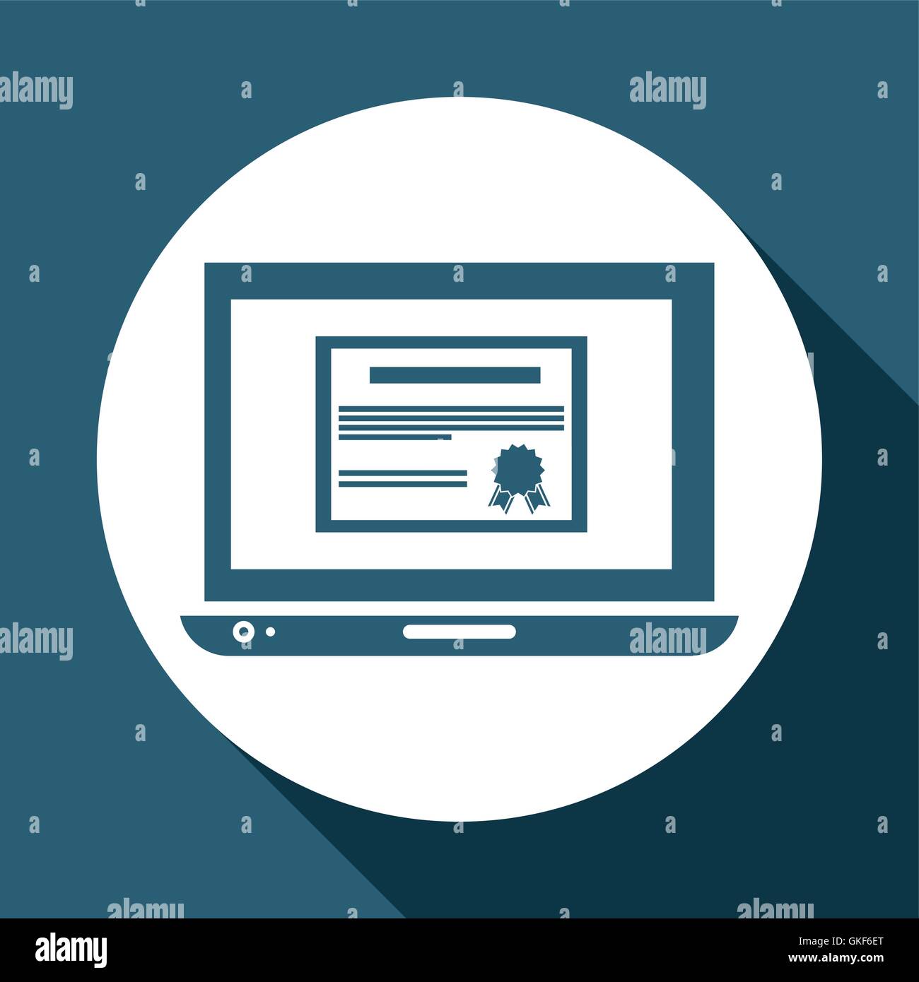 Vector illustration of Online training , editable icon Stock Vector