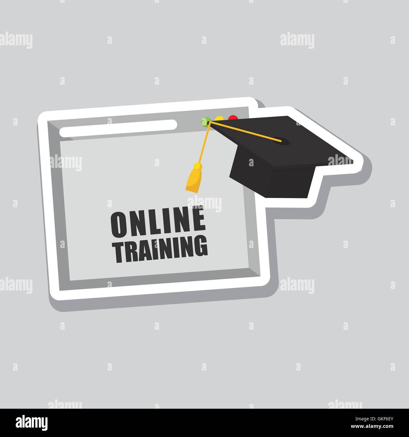 Vector illustration of Online training , editable icon Stock Vector