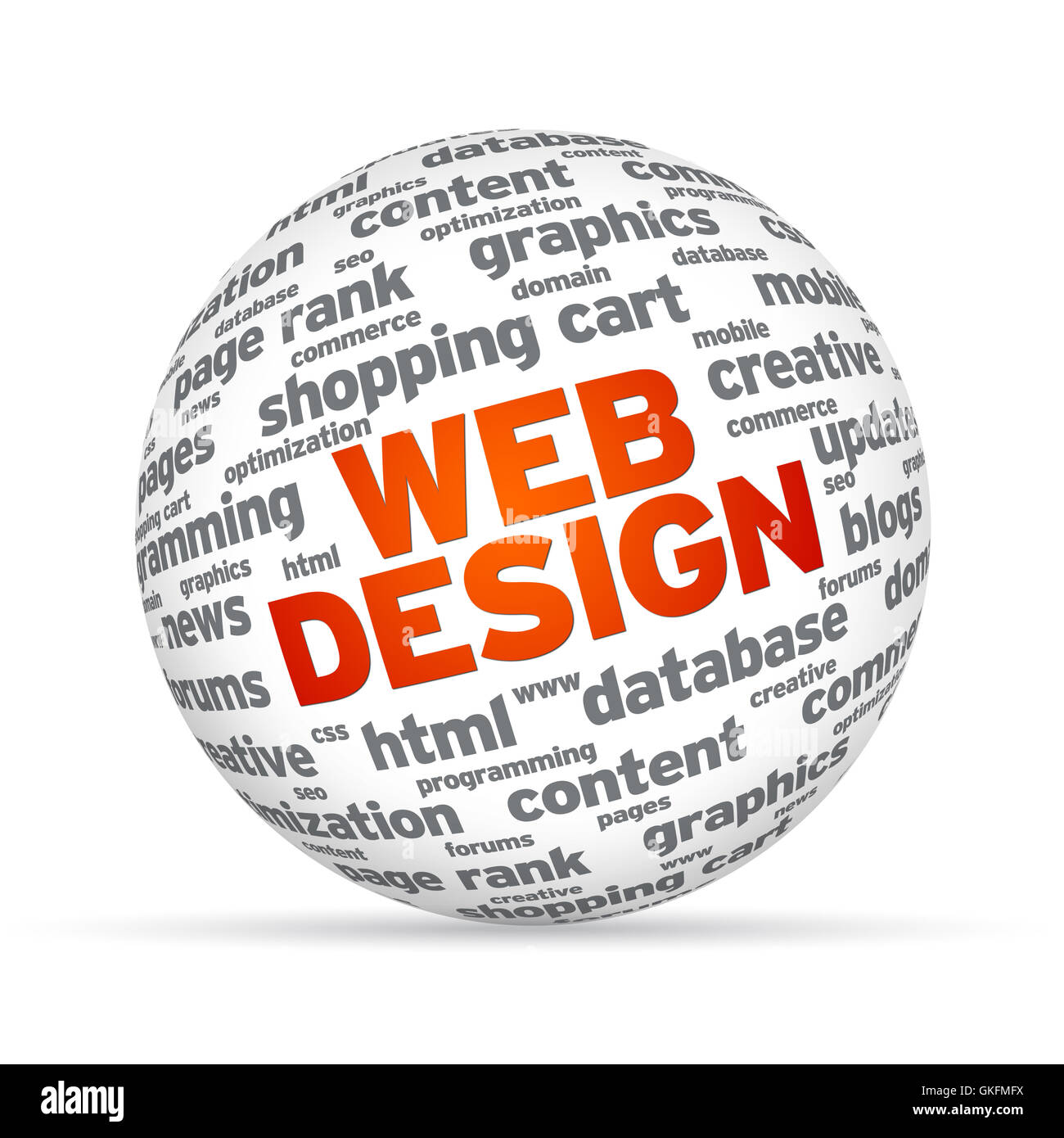 Web Design Sphere Stock Photo