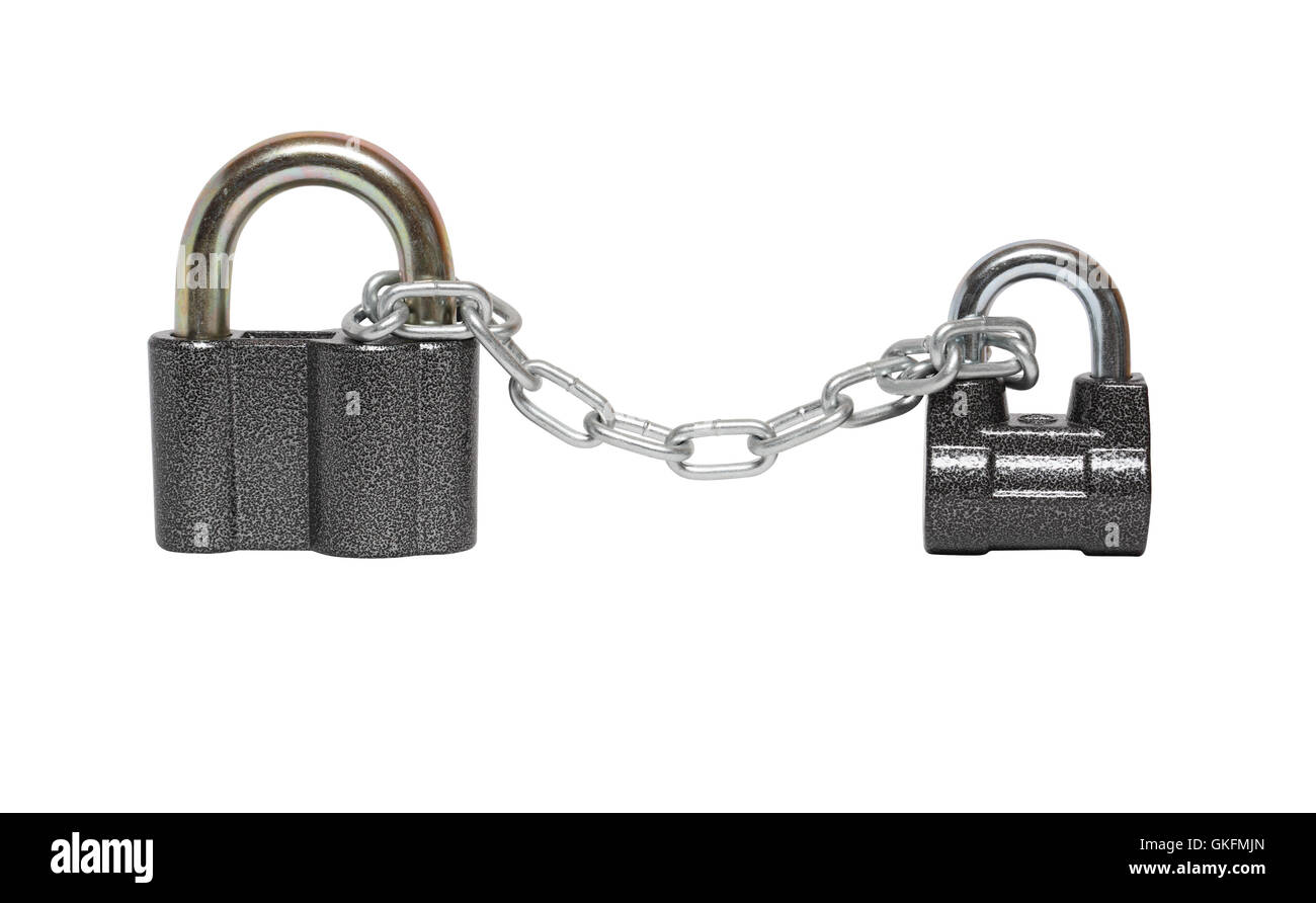 Padlocks And Chain Stock Photo Alamy
