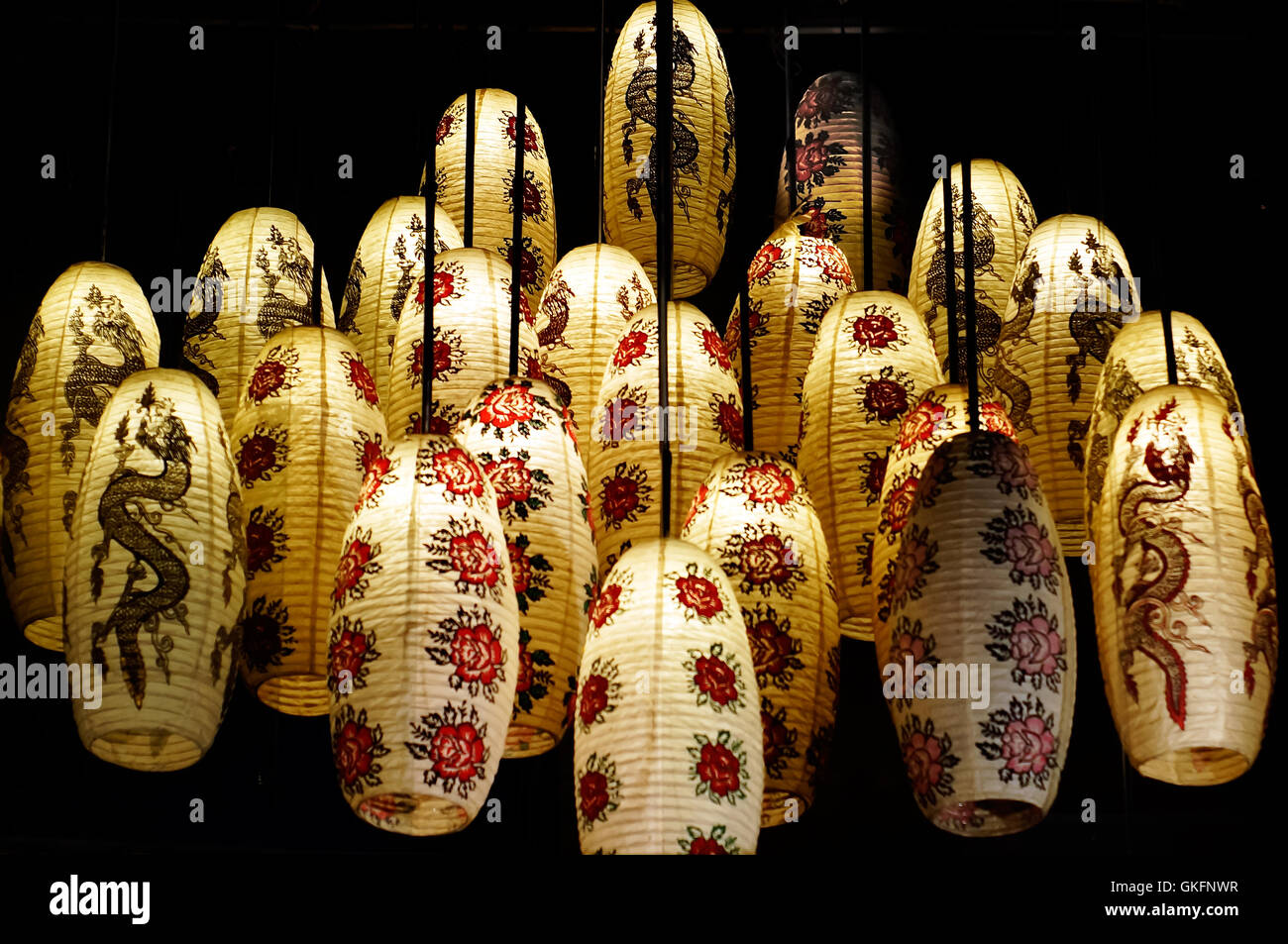 China Light Dragon - was taken in Foreigners Street, Yangshuo, Guangxi China Stock Photo