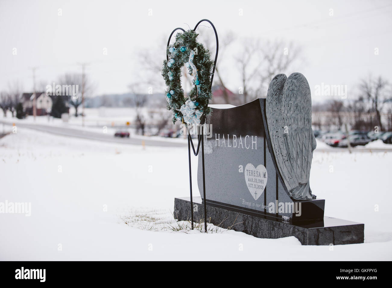 The gravestone of Teresa Halbach at St John Cemetery in Calumet County