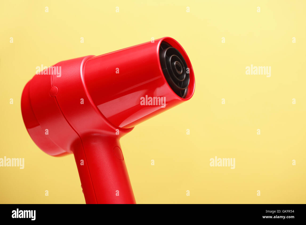 Red Hairdryer Closeup Stock Photo