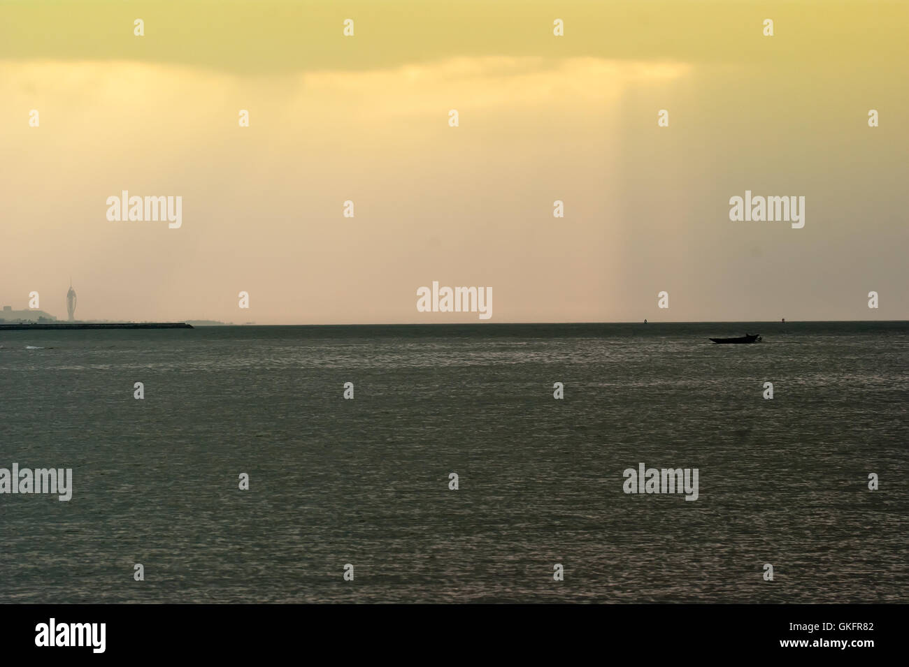 Ocean sunset background image Stock Photo - Alamy