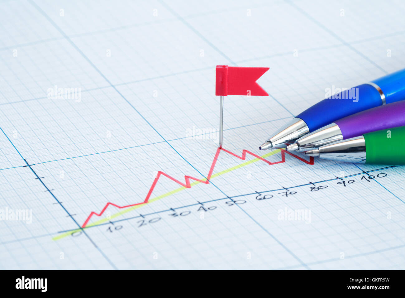 Diagram With Pin Stock Photo - Alamy