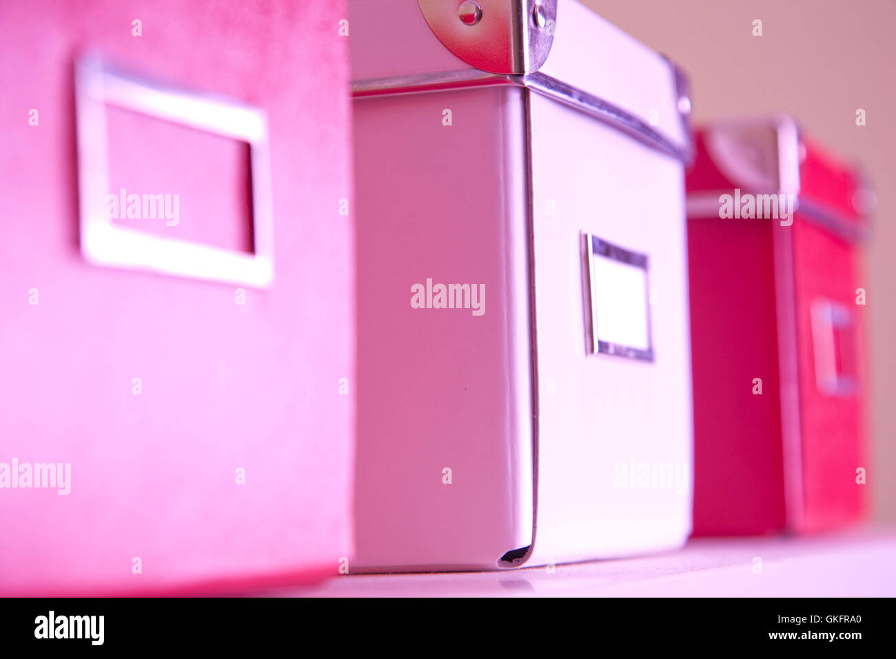 corporate archive boxes on shelf Stock Photo Alamy