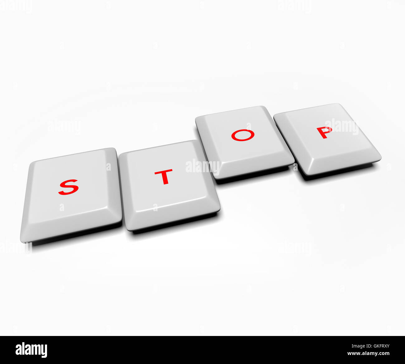 Computer Keys Stop Stock Photo Alamy