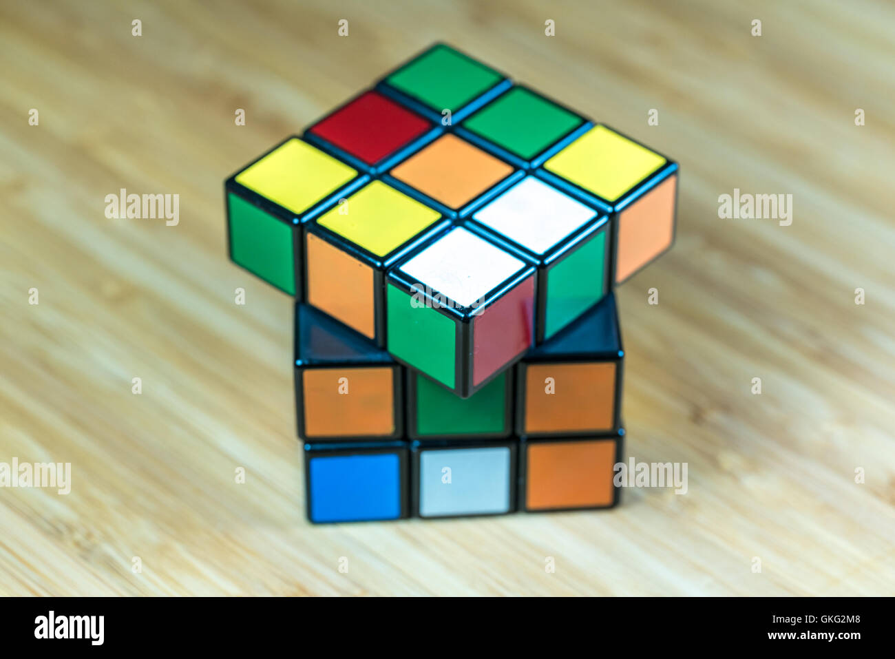 SELANGOR, MALAYSIA - JUN 11, 2016: Rubik's 3x3x3 classic cube on a ...