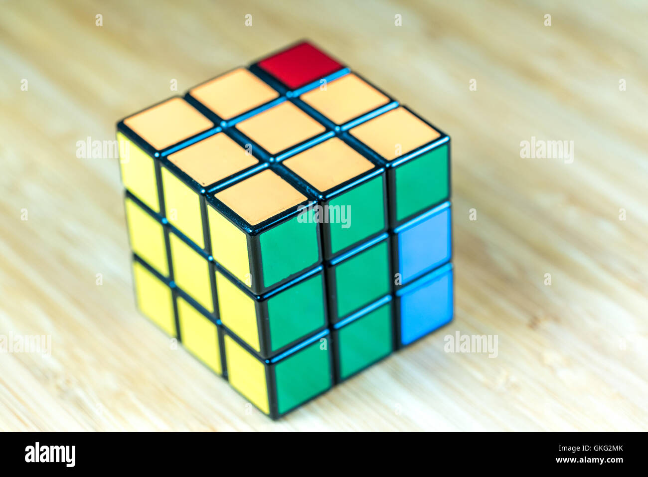 SELANGOR, MALAYSIA - JUN 11, 2016: Rubik's 3x3x3 classic cube on a ...