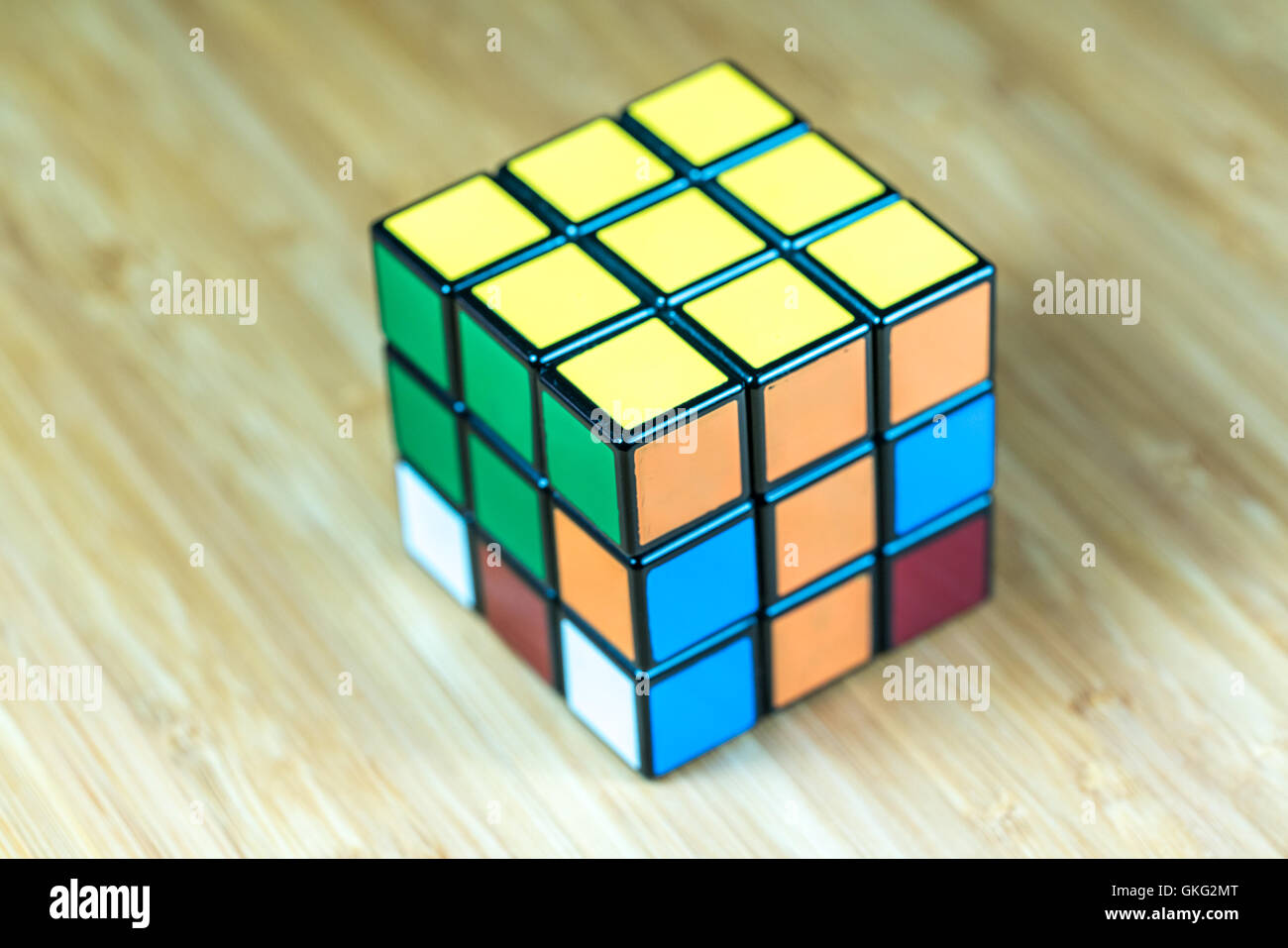 SELANGOR, MALAYSIA - JUN 11, 2016: Rubik's 3x3x3 classic cube on a ...