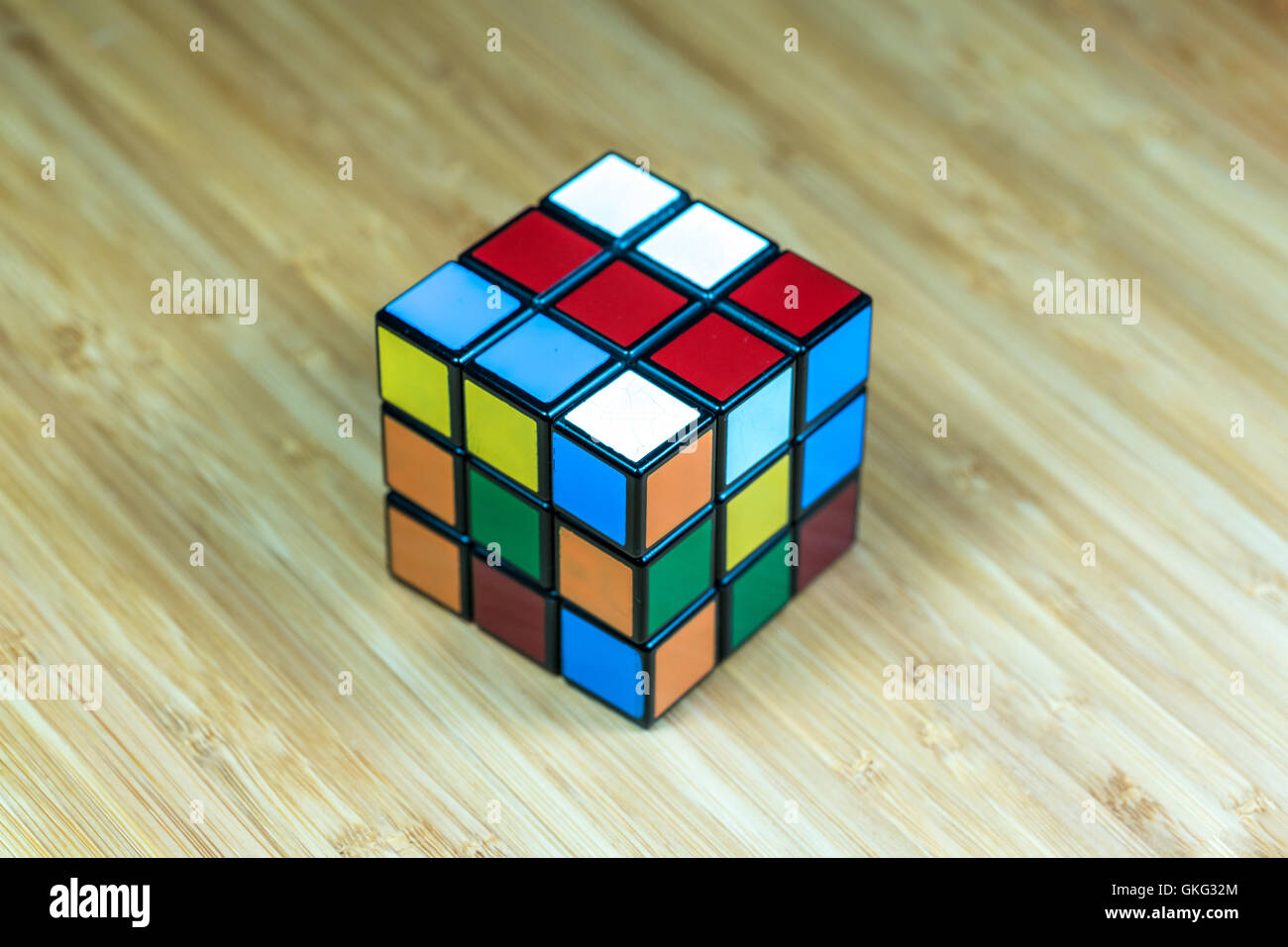 SELANGOR, MALAYSIA - JUN 11, 2016: Rubik's 3x3x3 classic cube on a ...