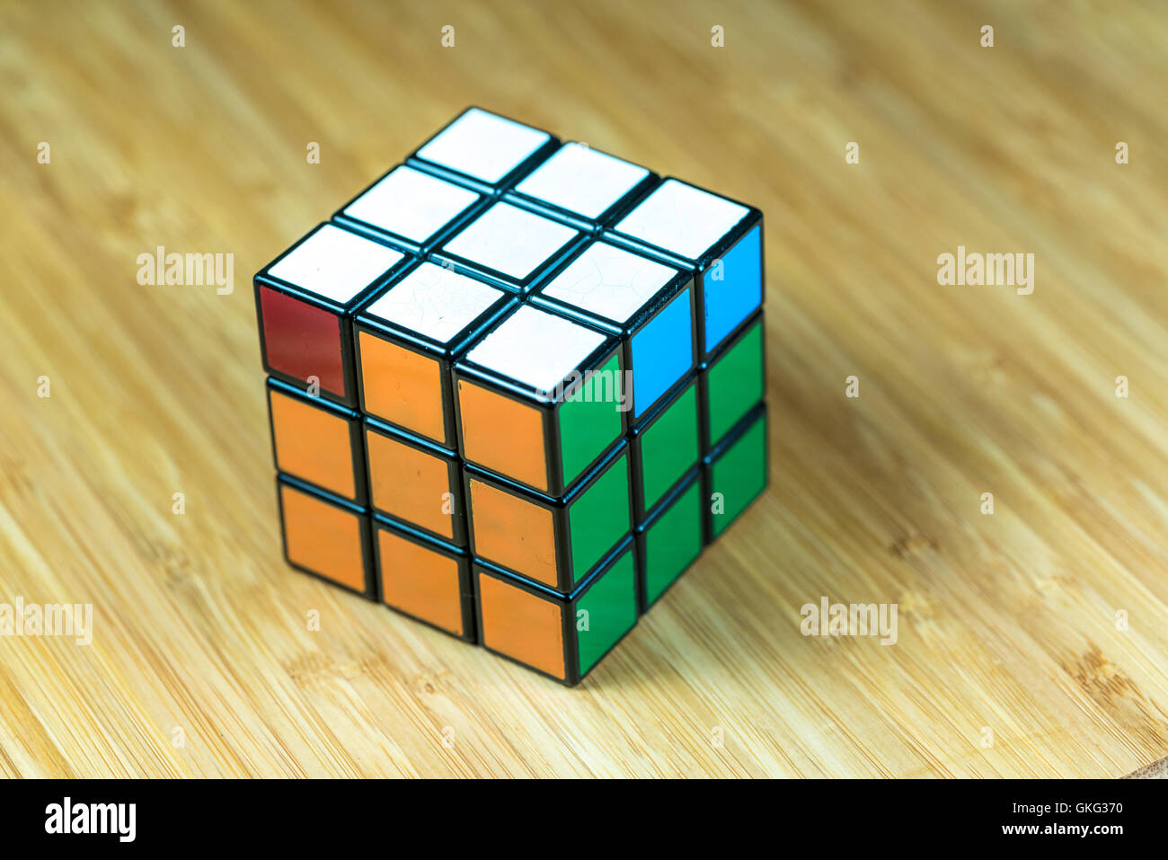 SELANGOR, MALAYSIA - JUN 11, 2016: Rubik's 3x3x3 classic cube on a ...