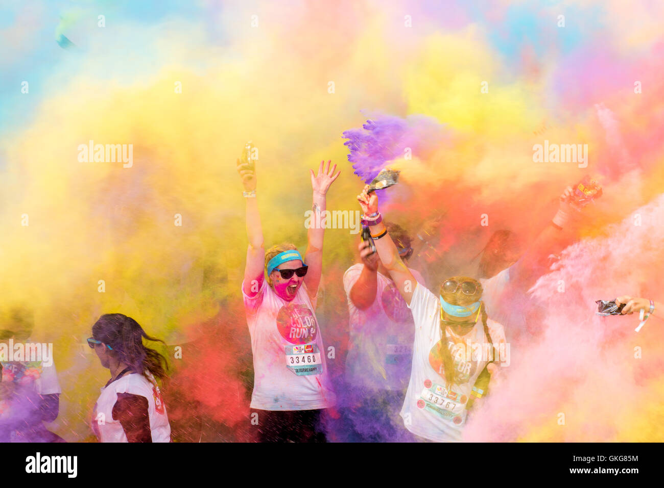 Birmingham Color run 2016 Stock Photo - Alamy