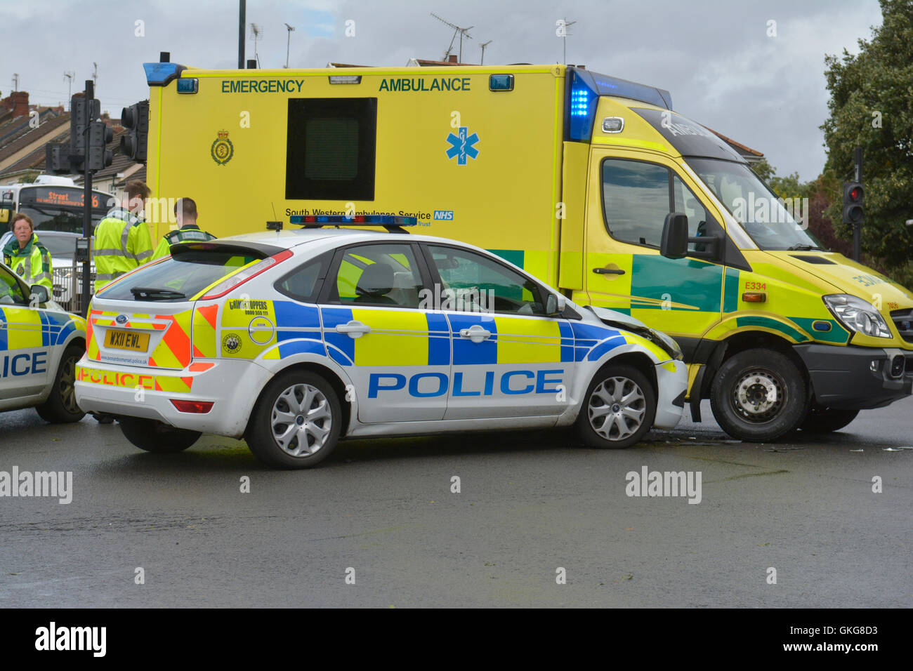Bristol, UK. 20th August, 2016. Wells Road Junction of Airport Road