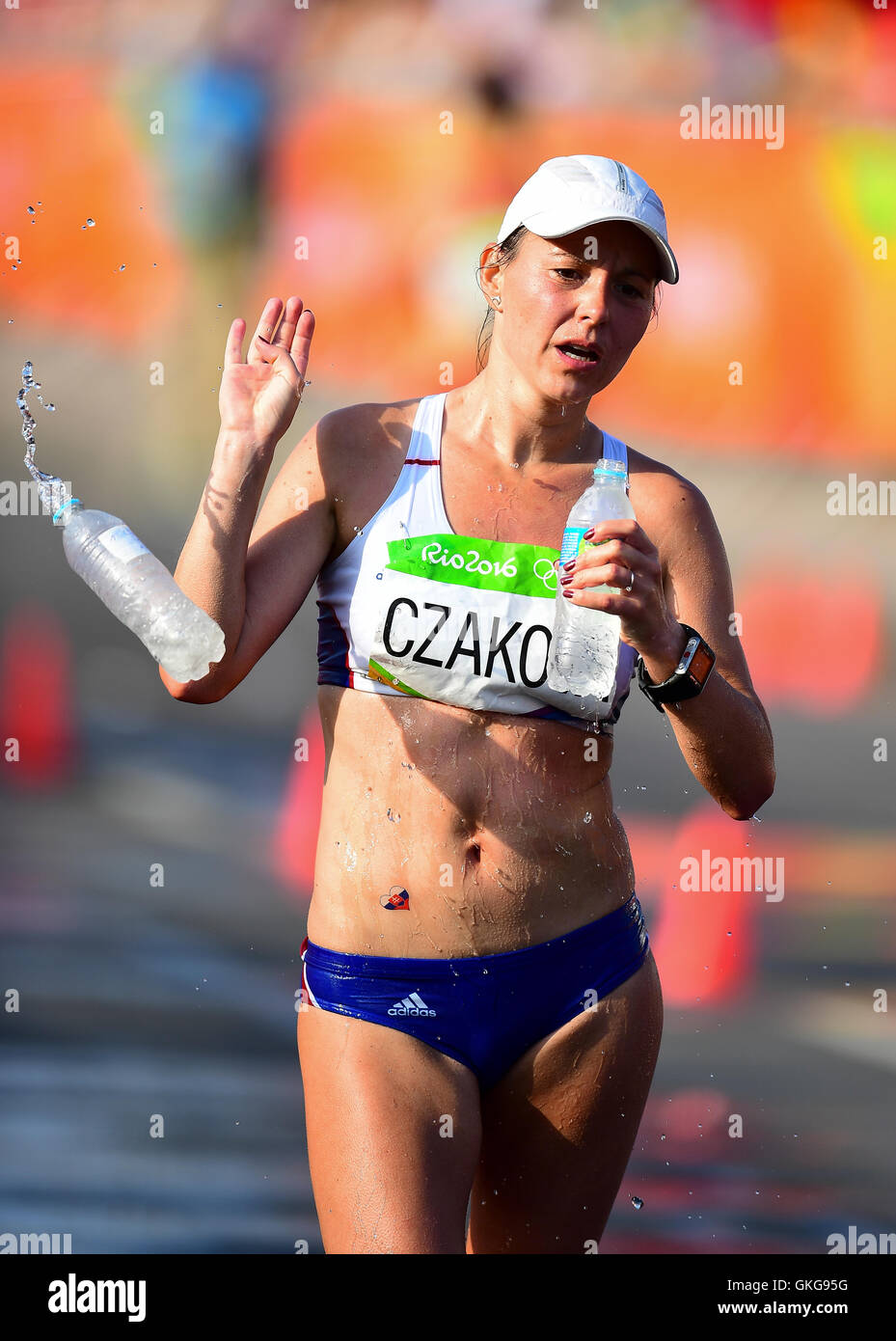 Rio de Janeiro, Brazil. 19th August, 2016. Maria Czakova of Slovakia during the womens 20km race walk on Day 14 of the 2016 Rio Olympics at Pontal on August 19, 2016 in Rio de Janeiro, Brazil. (Photo by Roger Sedres/Gallo Images) Credit:  Roger Sedres/Alamy Live News Stock Photo