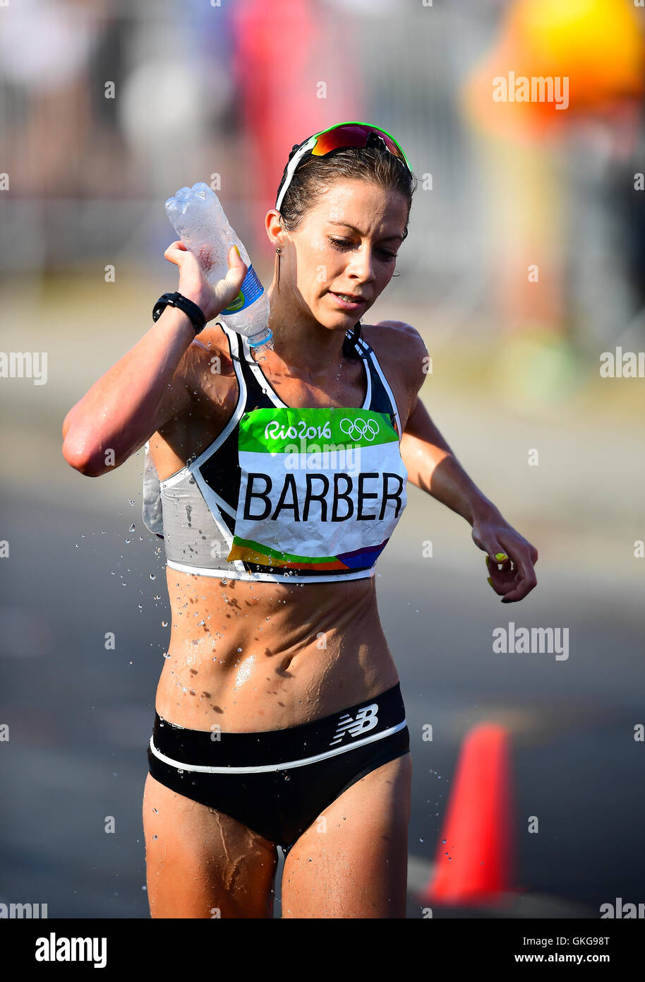 Rio de Janeiro, Brazil. 19th August, 2016. Alana Barber of New Zealand during the womens 20km race walk on Day 14 of the 2016 Rio Olympics at Pontal on August 19, 2016 in Rio de Janeiro, Brazil. (Photo by Roger Sedres/Gallo Images) Credit:  Roger Sedres/Alamy Live News Stock Photo