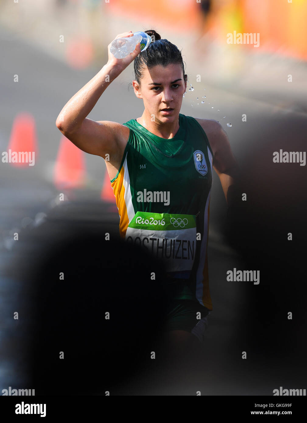 Rio de Janeiro, Brazil. 19th August, 2016. Anel Oosthuizen of South Africa during the womens 20km race walk on Day 14 of the 2016 Rio Olympics at Pontal on August 19, 2016 in Rio de Janeiro, Brazil. (Photo by Roger Sedres/Gallo Images) Credit:  Roger Sedres/Alamy Live News Stock Photo