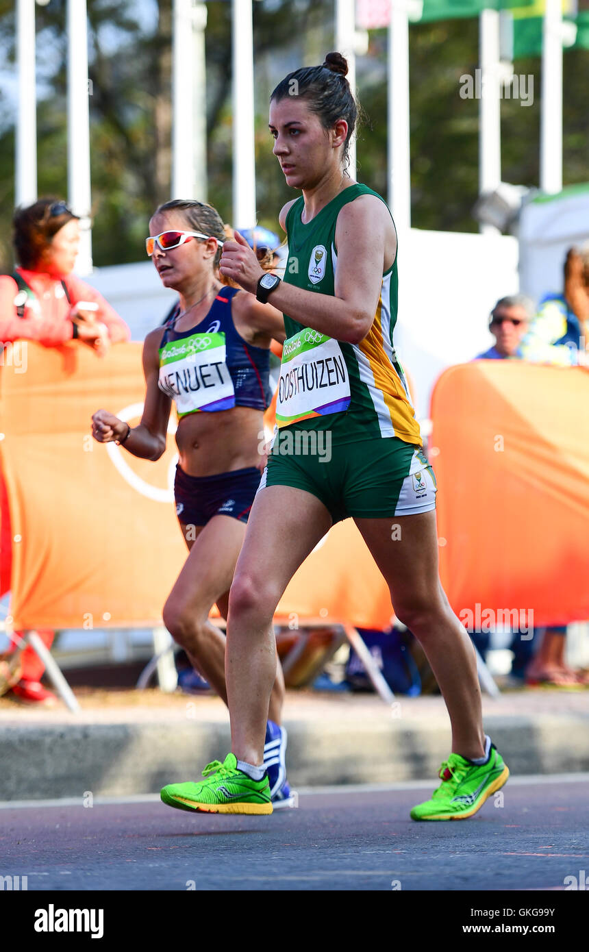 Rio de Janeiro, Brazil. 19th August, 2016. Anel Oosthuizen of South Africa during the womens 20km race walk on Day 14 of the 2016 Rio Olympics at Pontal on August 19, 2016 in Rio de Janeiro, Brazil. (Photo by Roger Sedres/Gallo Images) Credit:  Roger Sedres/Alamy Live News Stock Photo