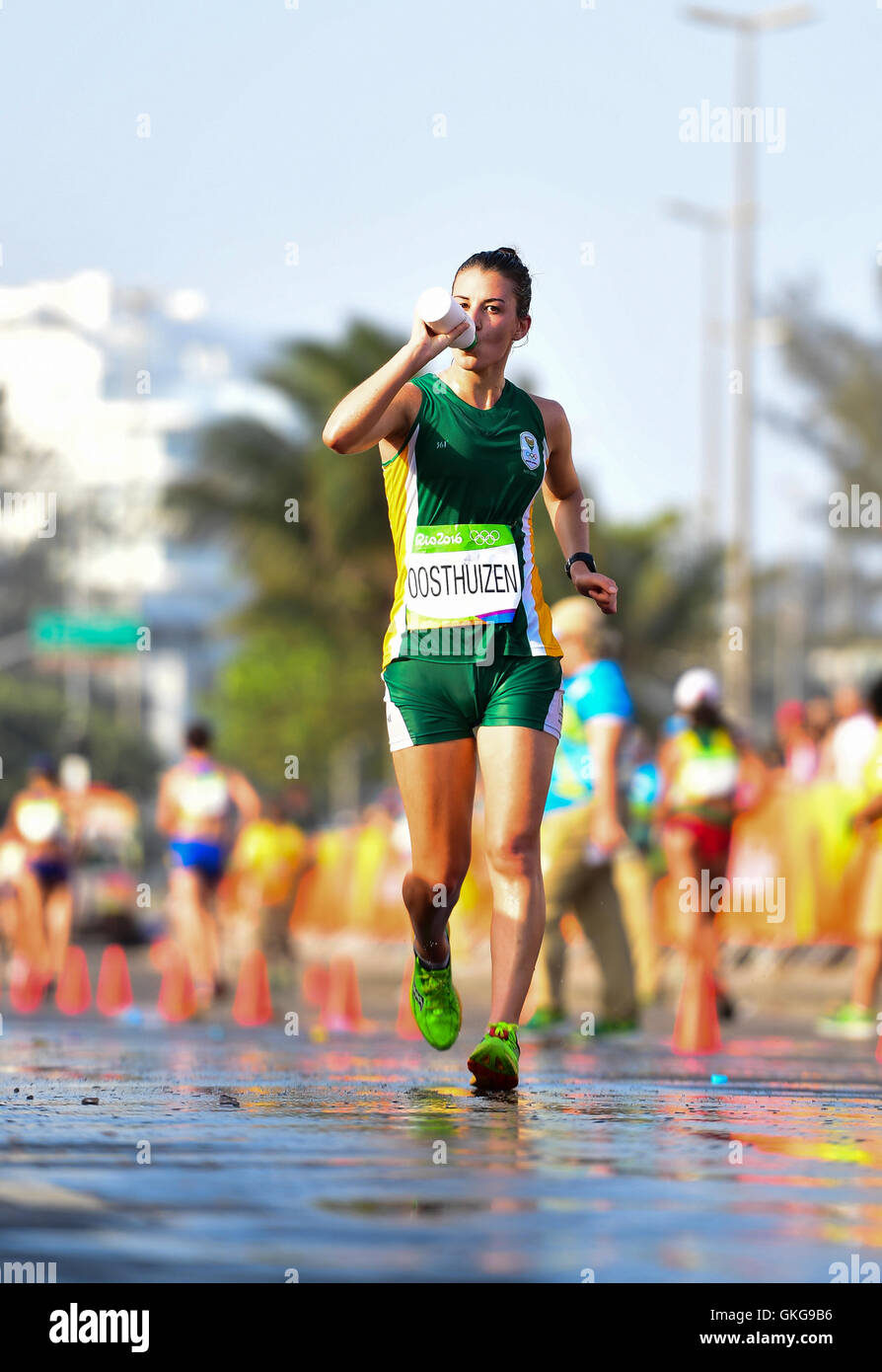 Rio de Janeiro, Brazil. 19th August, 2016. Anel Oosthuizen of South Africa during the womens 20km race walk on Day 14 of the 2016 Rio Olympics at Pontal on August 19, 2016 in Rio de Janeiro, Brazil. (Photo by Roger Sedres/Gallo Images) Credit:  Roger Sedres/Alamy Live News Stock Photo
