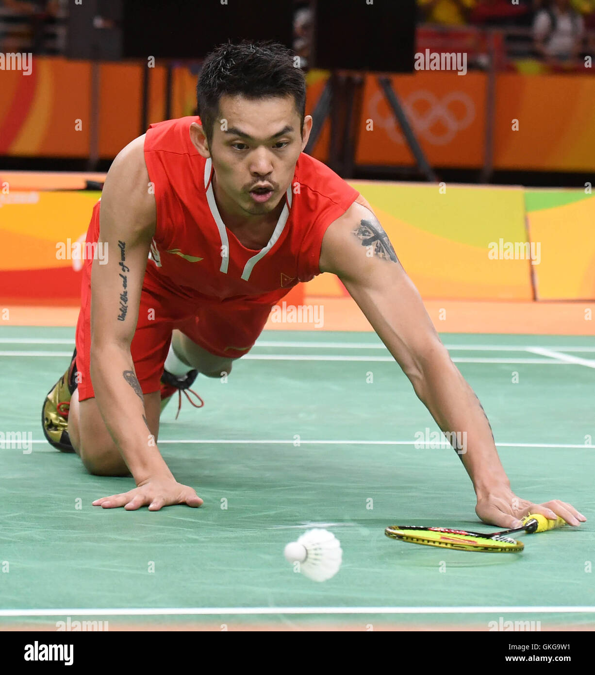 Lin's Rj Rio De Janeiro, Brazil. 20th Aug, 2016. China's Lin Dan competes during ...