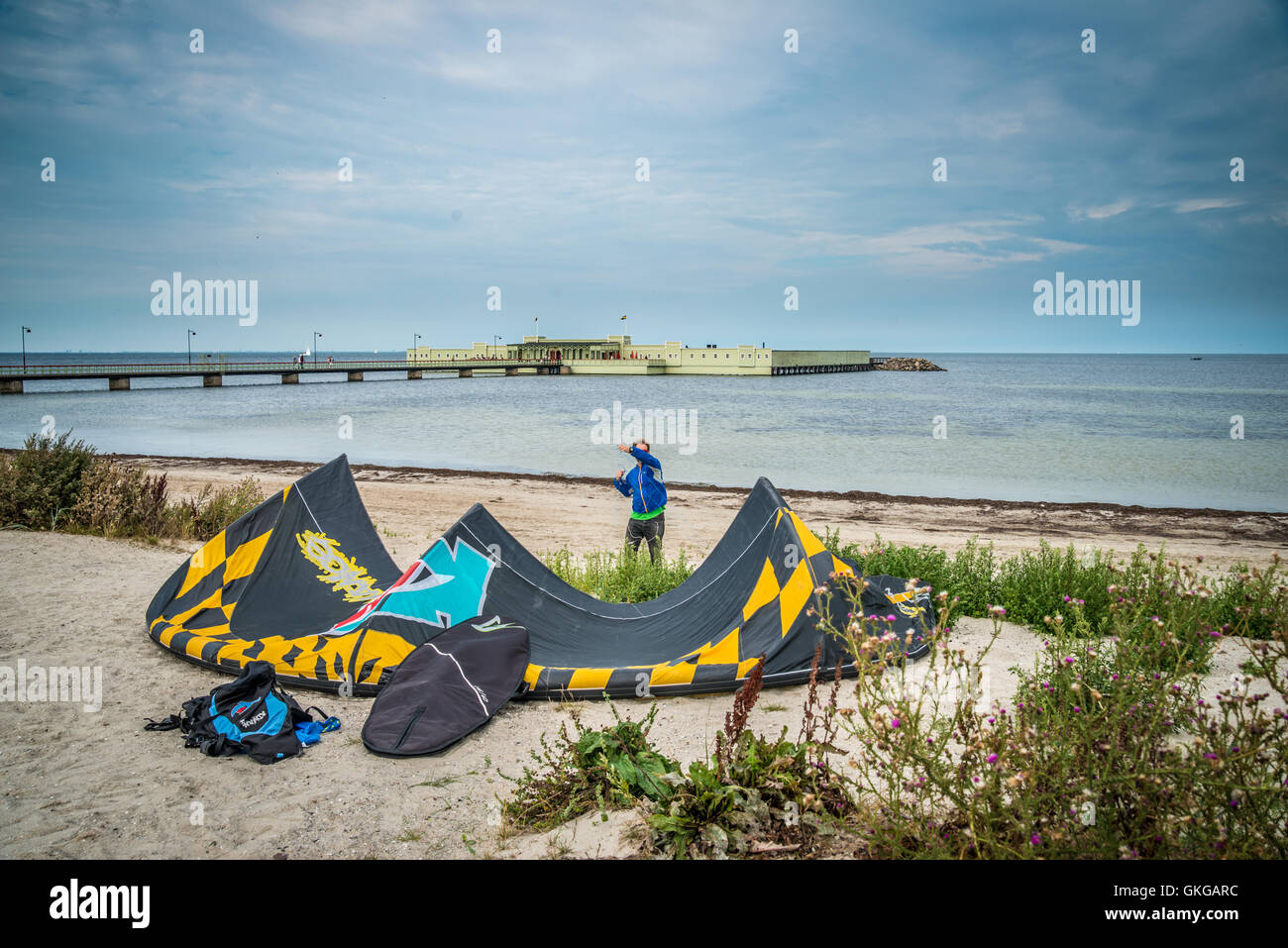 Malmö, Sweden. 20th August 2016. The kitesurfing race Battle of the