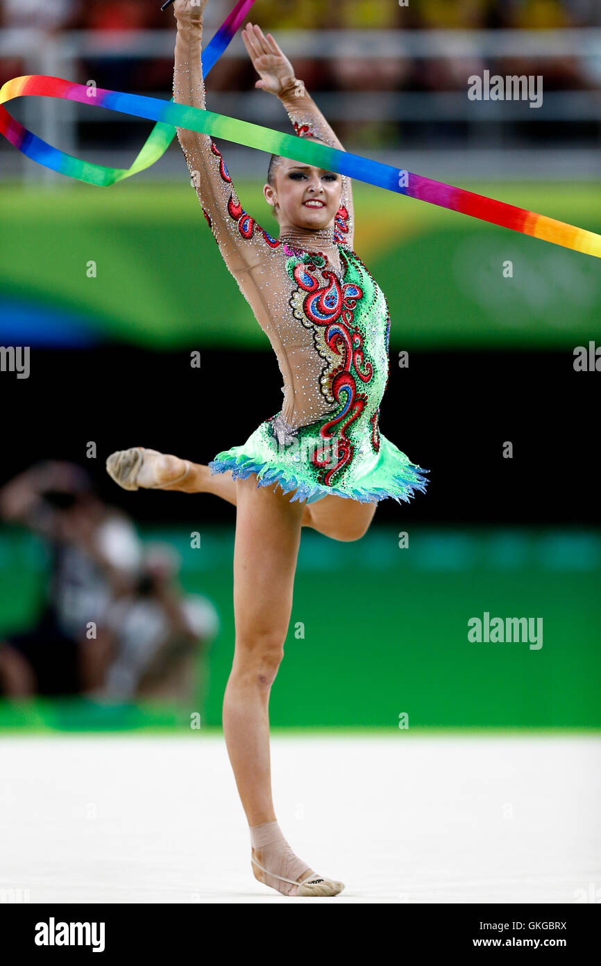 Rio De Janeiro Brazil th Aug 16 Marina Durunda Aze Azerbaijan In The Overall Individual Final Of Rhythmic Gymnastics Of The Rio 16 Olympic Games Held In Rio Olympic Arena Not Available