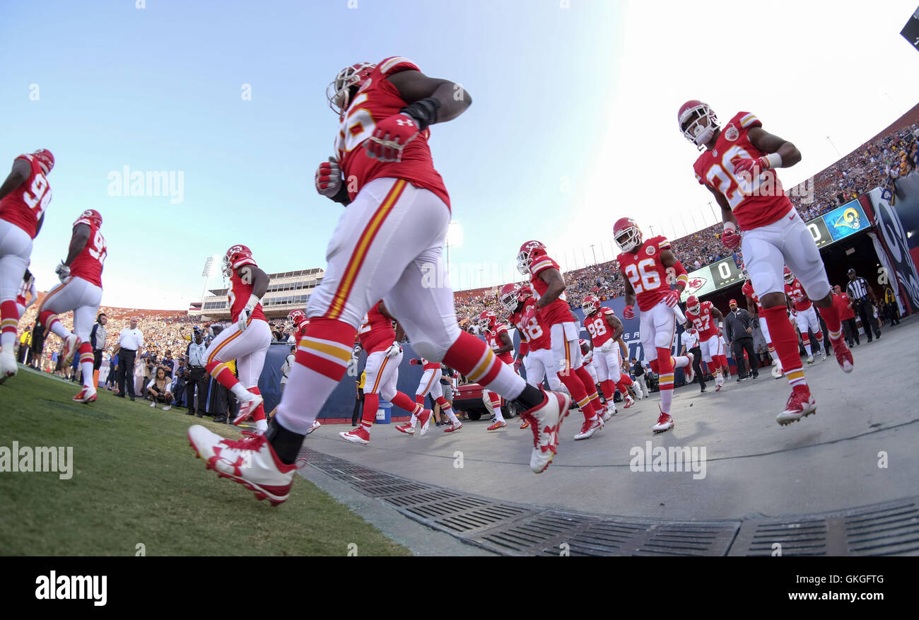 Los Angeles, California, USA. 20th Aug, 2016. Kansas City Chiefs run ...