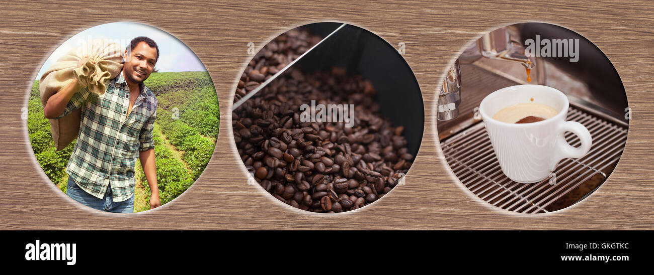 Brazilian Coffee Process Stock Photo Alamy