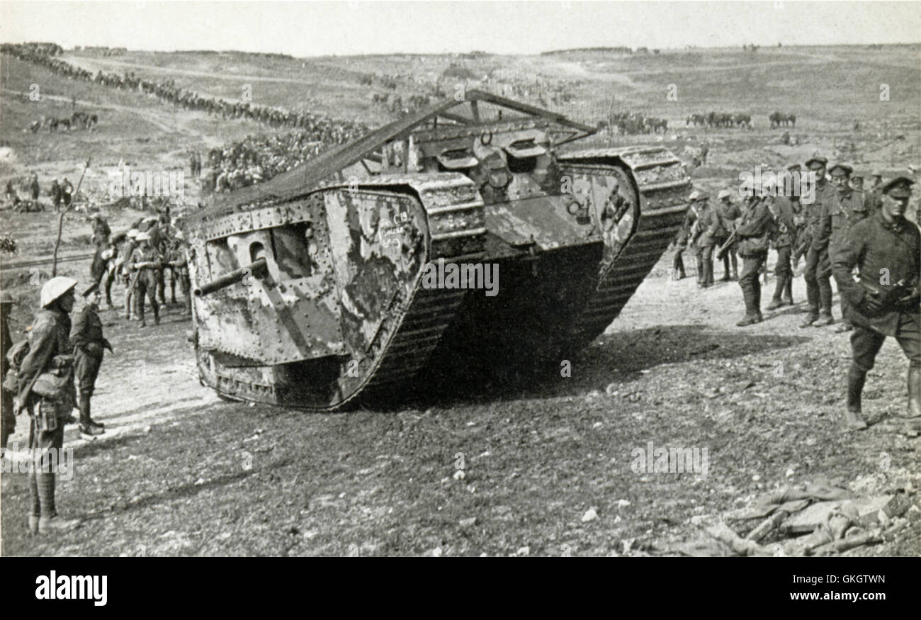 Mark I Male Tank C19, moves up to the front through Chimpanzee Valley