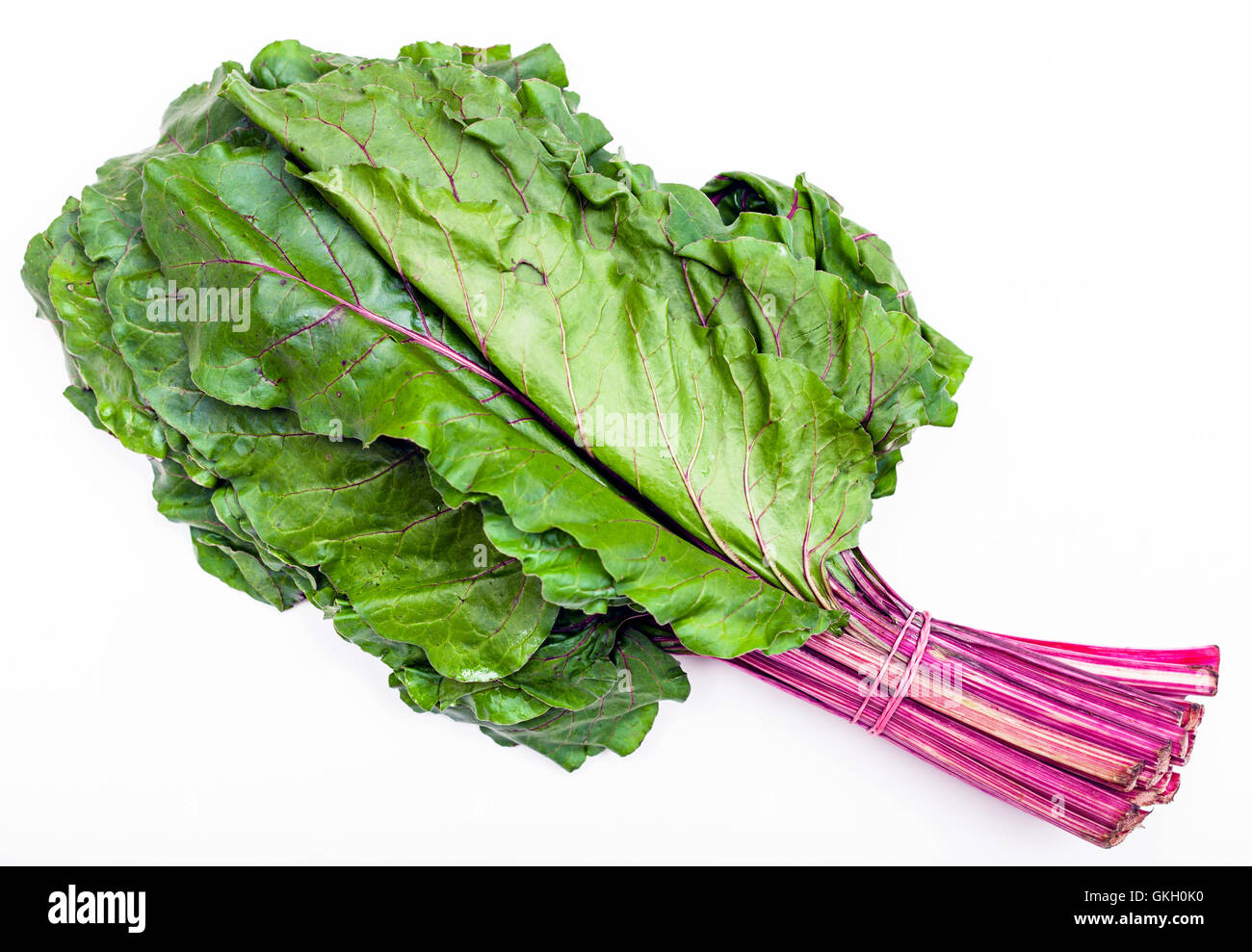 bunch of fresh cut beet greens on white background Stock Photo Alamy