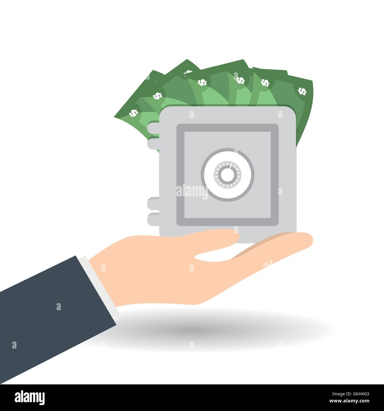 money icon over white background, vector illustration Stock Vector ...