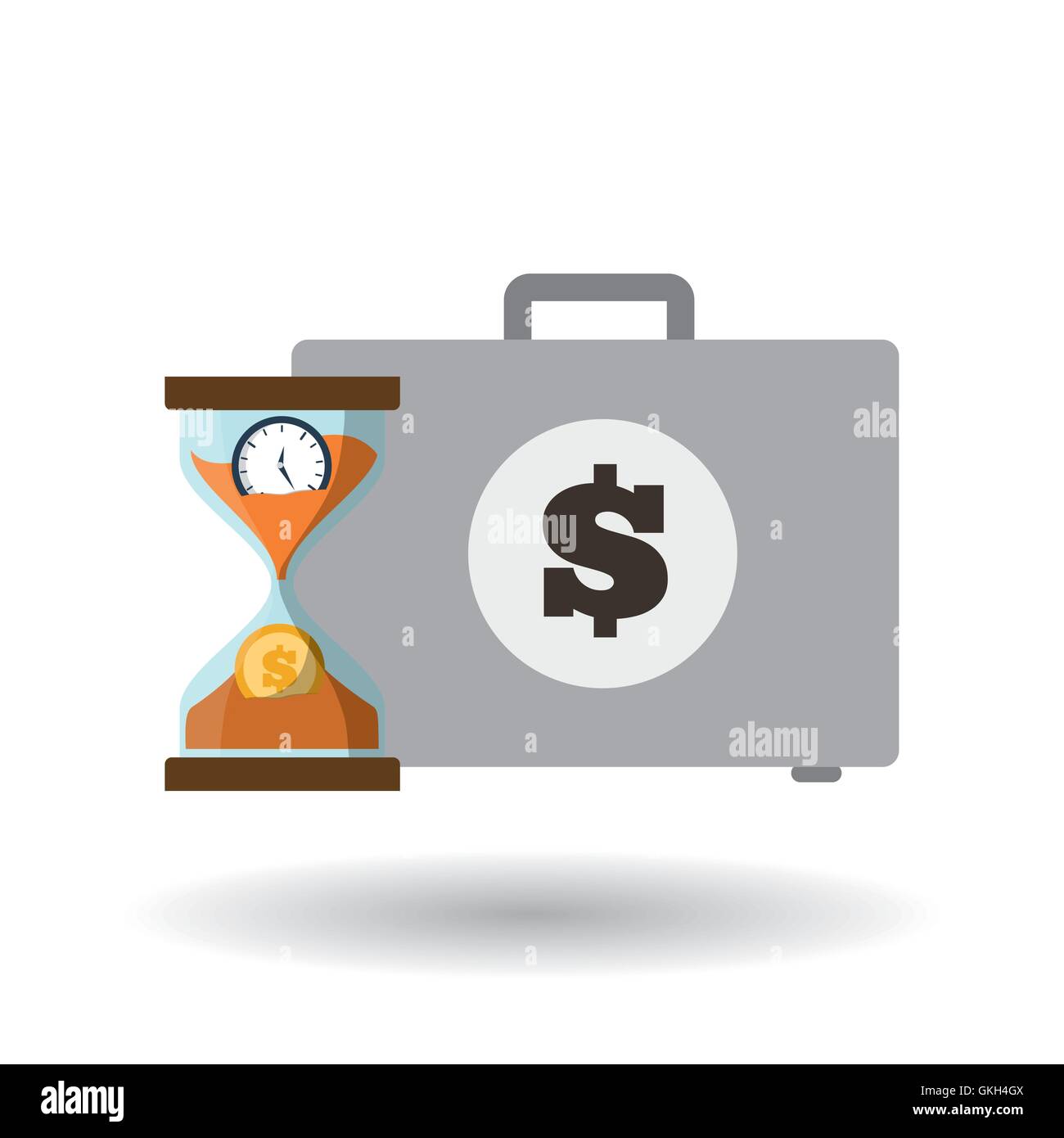 money icon over white background, vector illustration Stock Vector ...