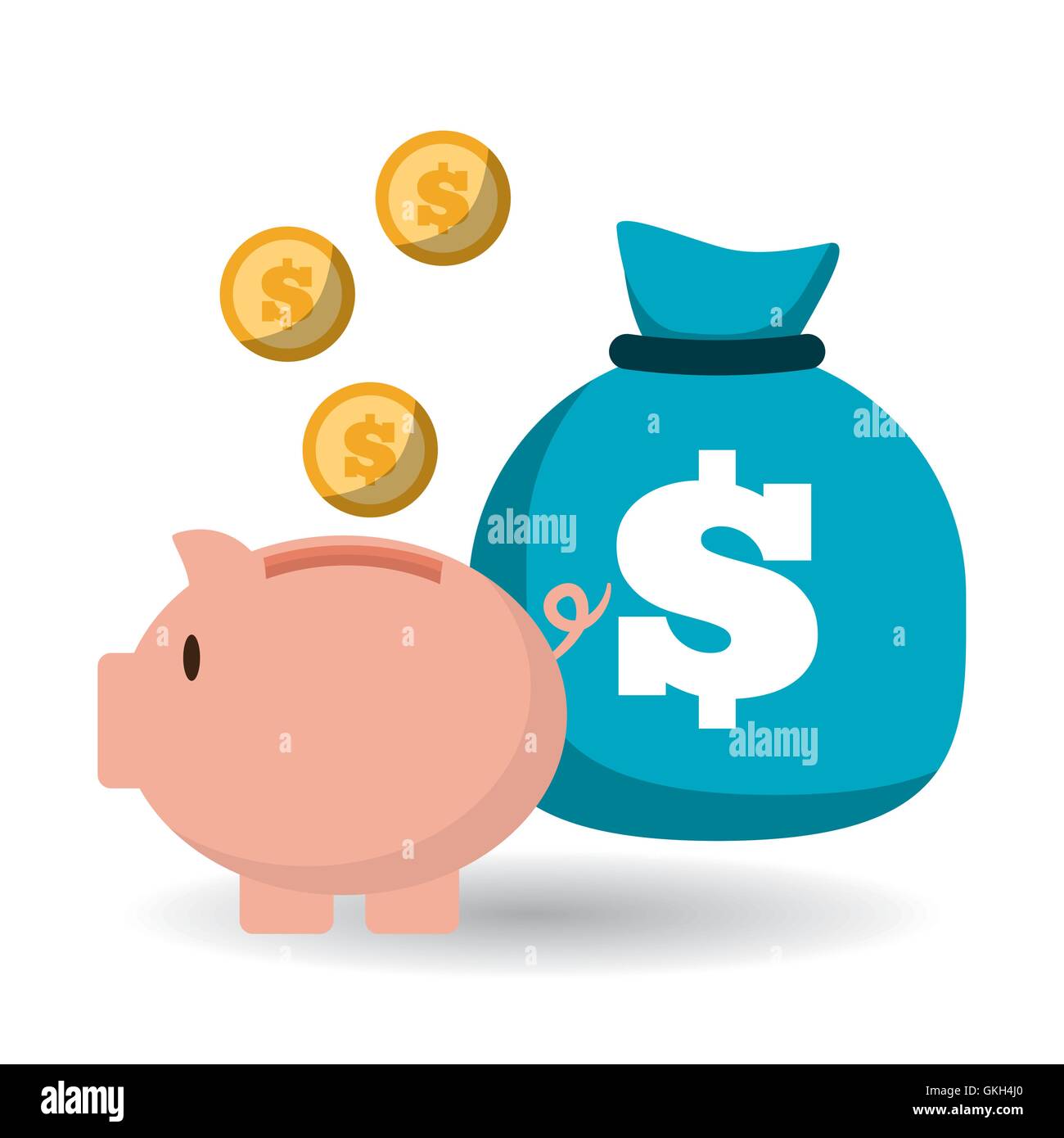 money icon over white background, vector illustration Stock Vector ...