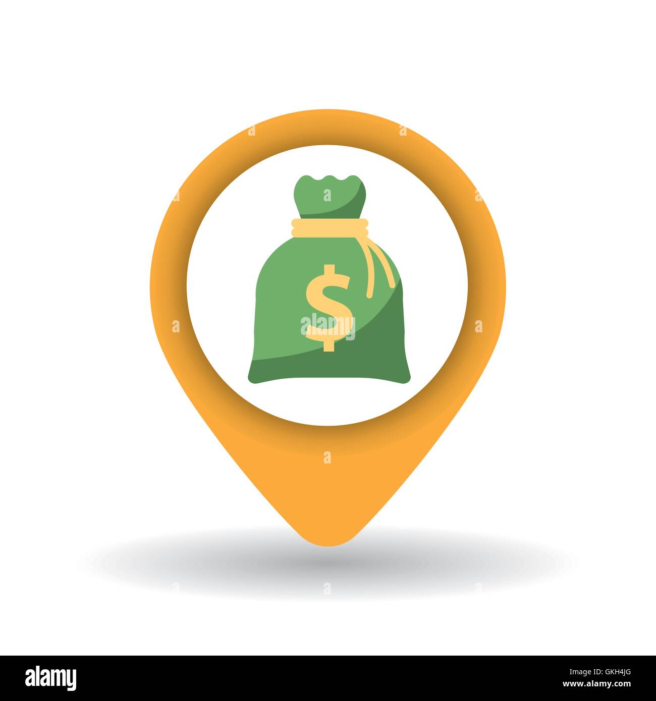 money icon over white background, vector illustration Stock Vector ...