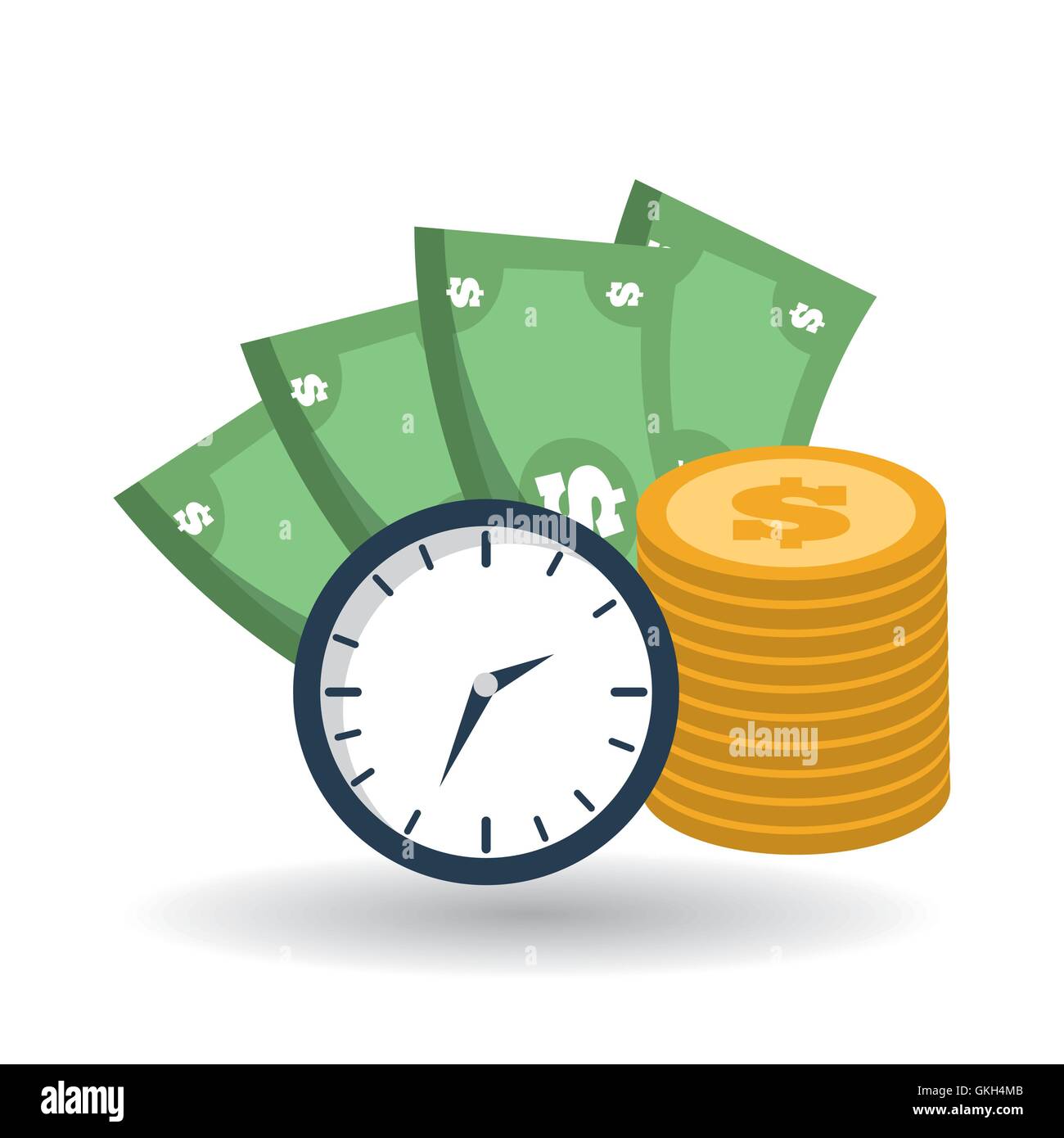 money icon over white background, vector illustration Stock Vector ...