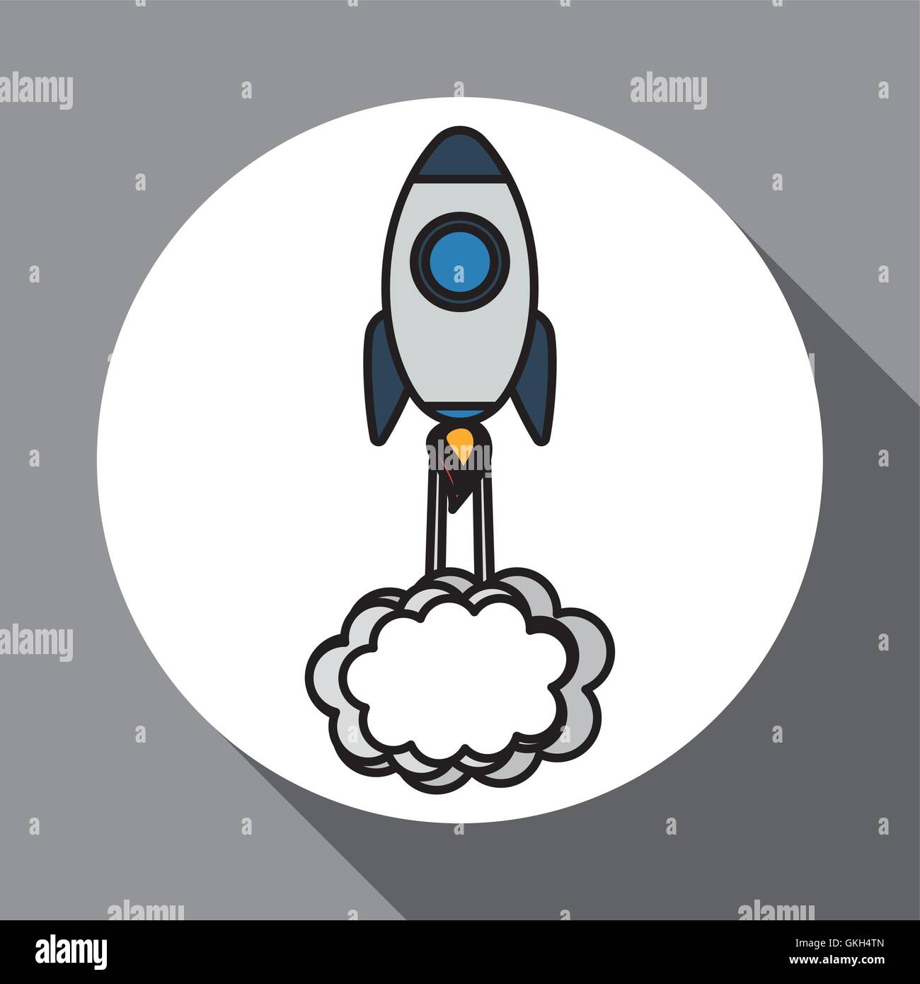 rocket icon over white background, vector illustration Stock Vector ...