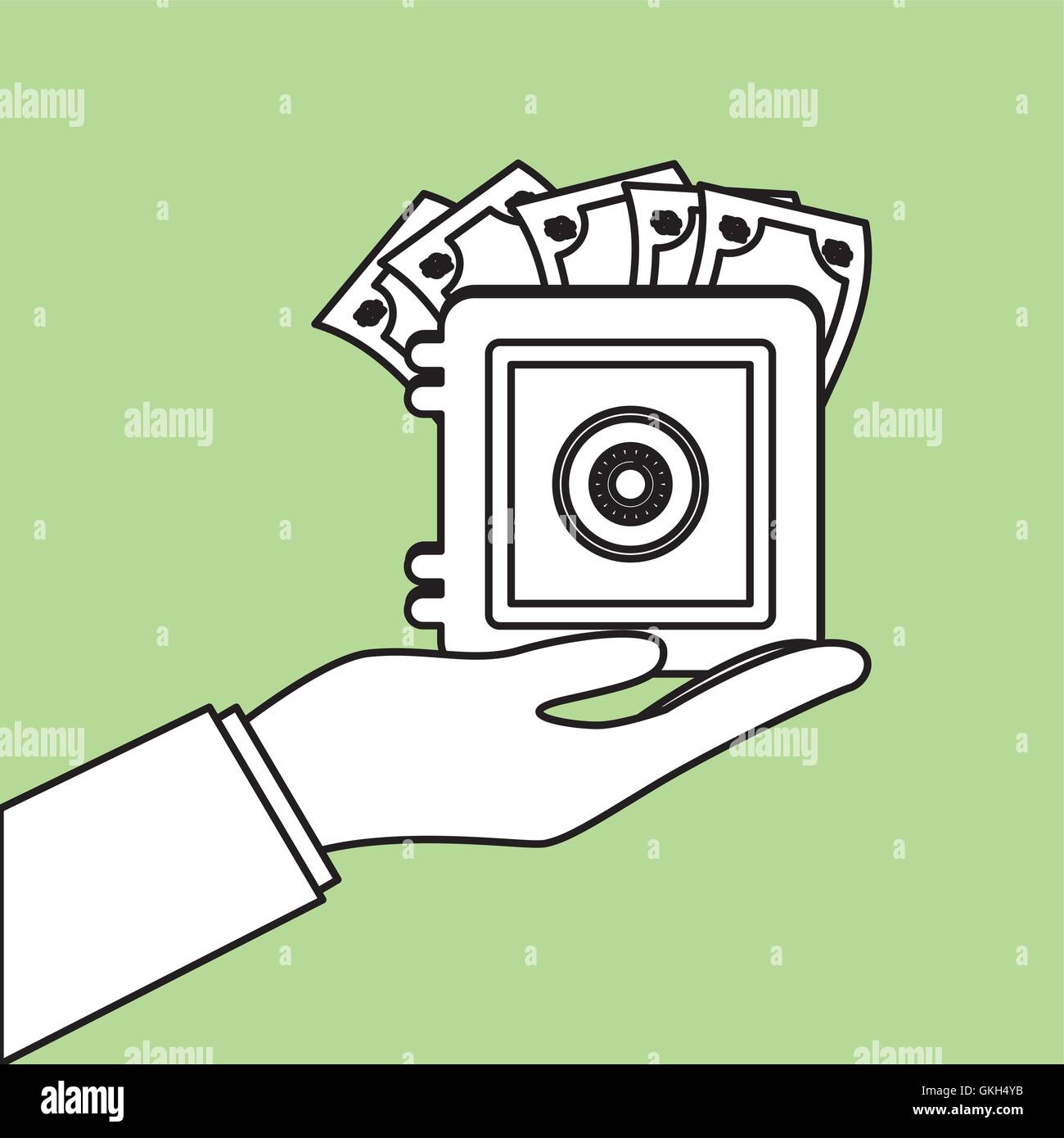 money icon over white background, vector illustration Stock Vector ...