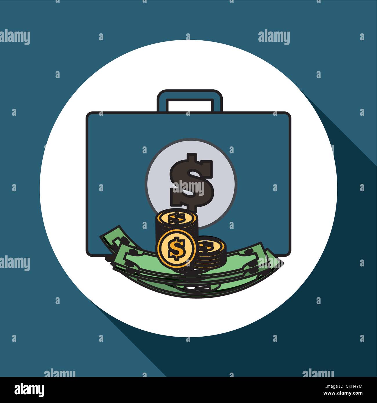money icon over white background, vector illustration Stock Vector ...