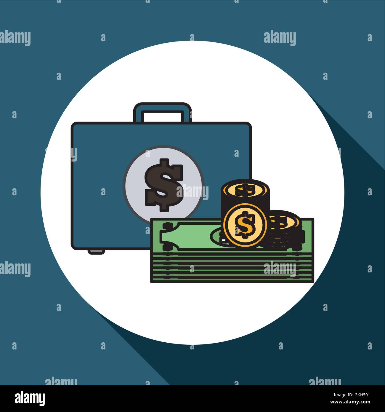 money icon over white background, vector illustration Stock Vector ...