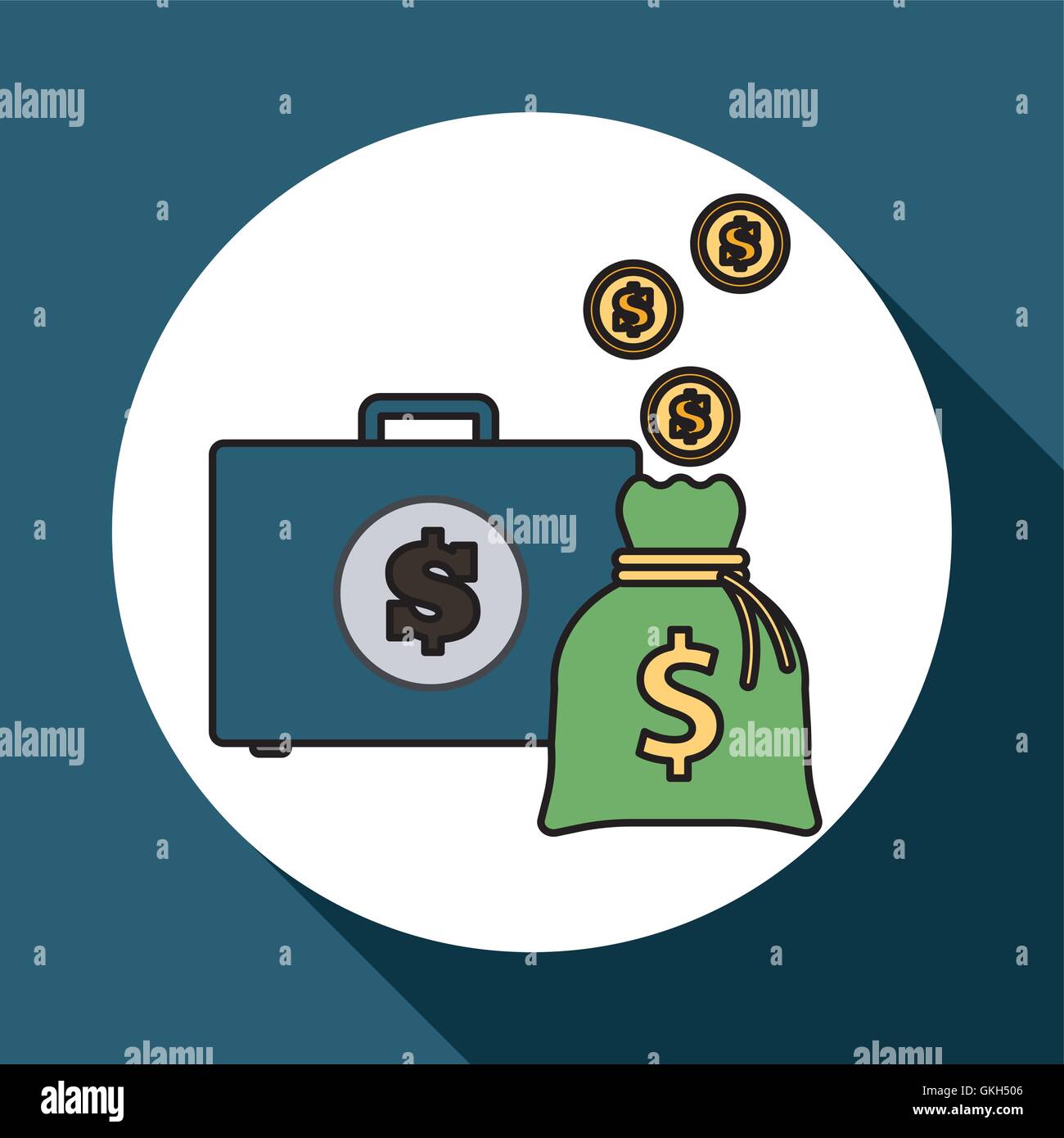 money icon over white background, vector illustration Stock Vector ...