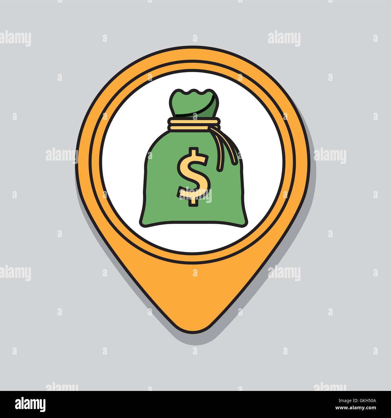 money icon over white background, vector illustration Stock Vector ...