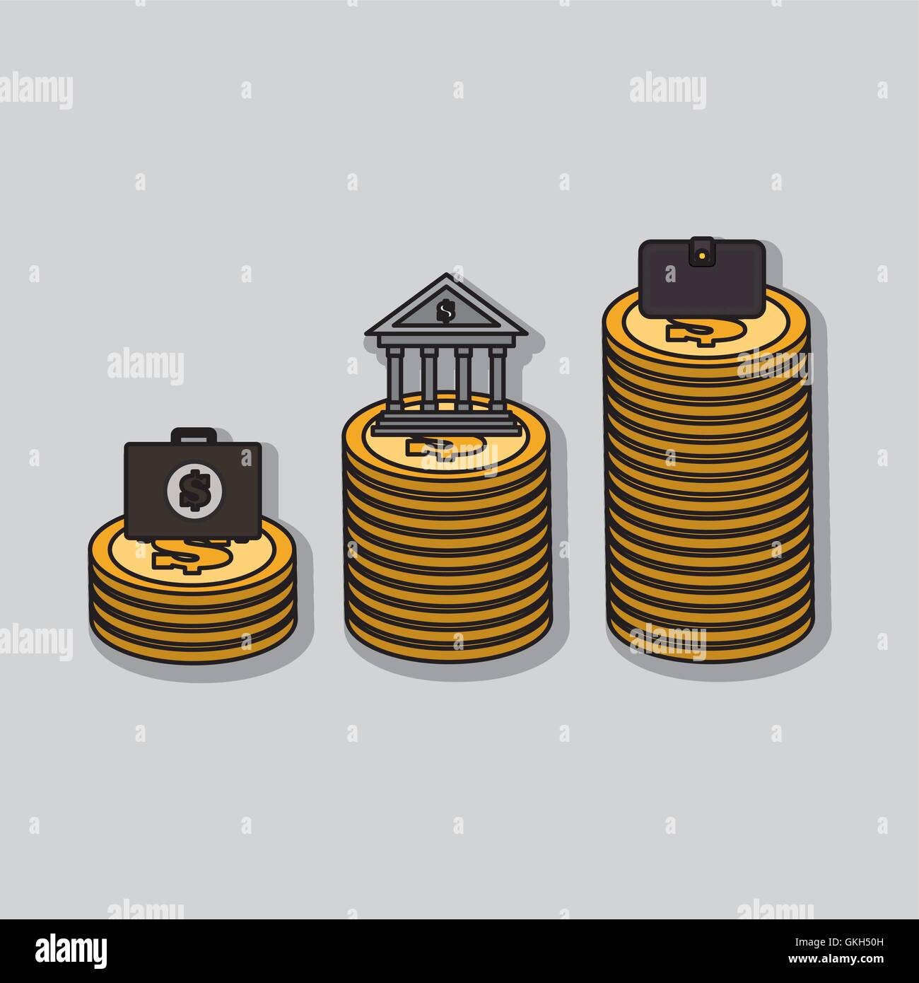 money icon over white background, vector illustration Stock Vector ...