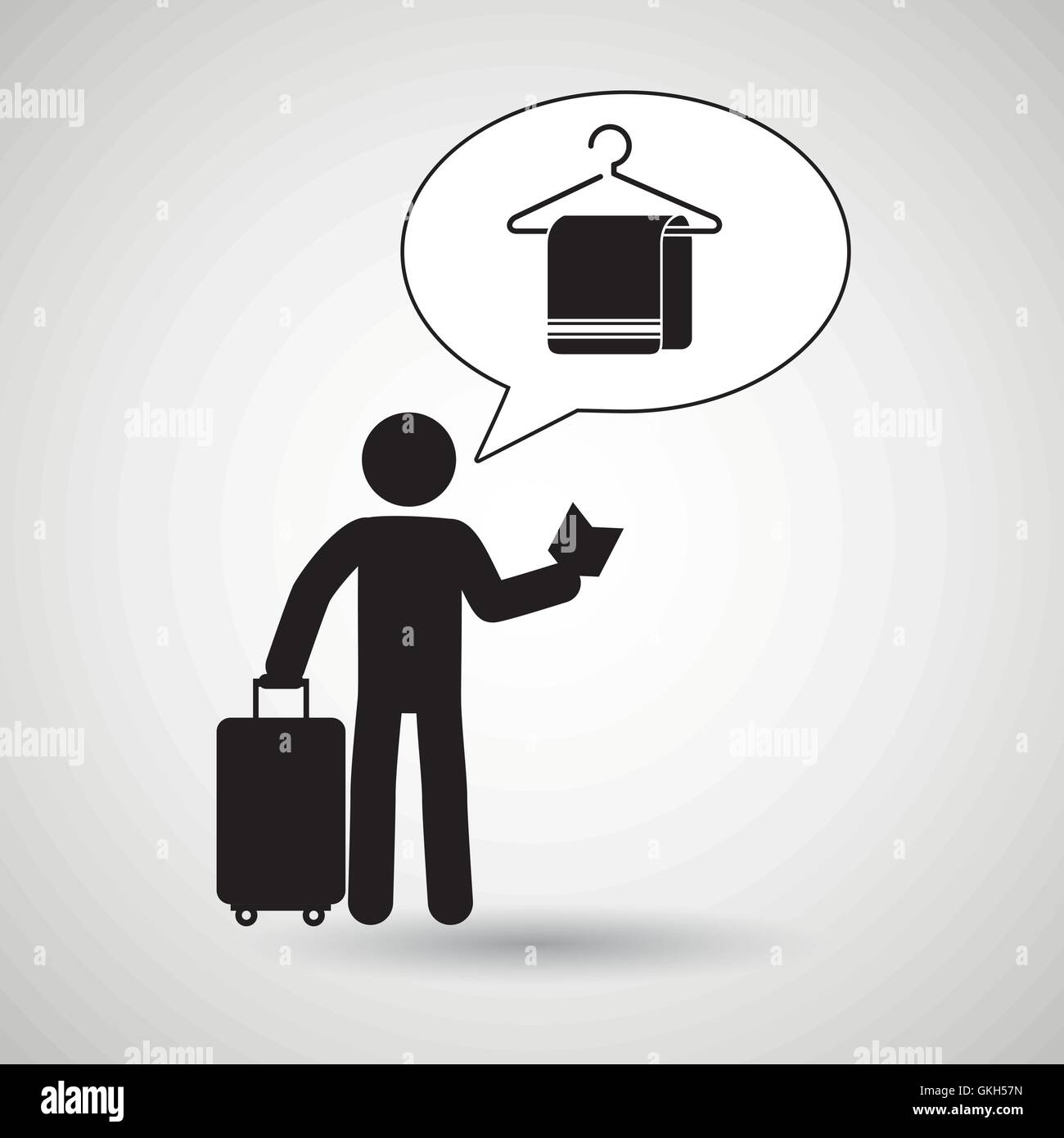 traveler silhouette suitcase Stock Vector Image & Art - Alamy