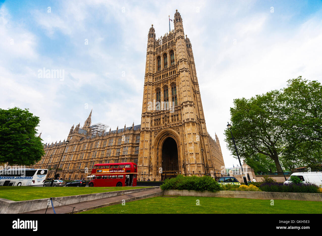 London, the UK-May 2016: View on the Houses of Parliament Stock Photo
